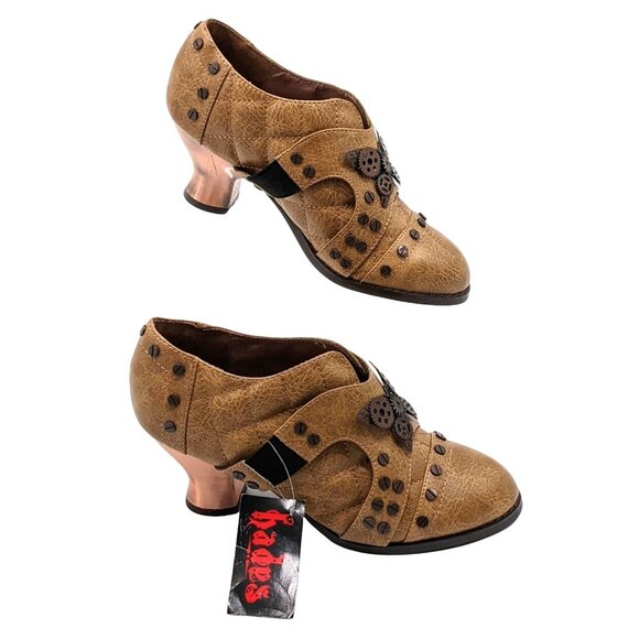 Hades Icon Steampunk Oxford Womens 6 Slip On Low Heel Urban Goth Renaissance - Picture 8 of 8